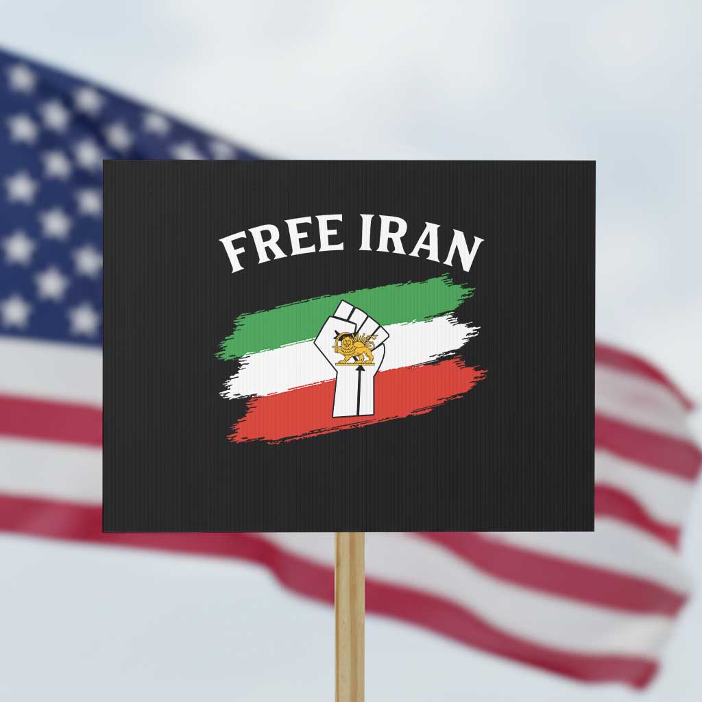 Free Iran Protest Sign Support Iranian Freedom No War TS14 Horizontal 18