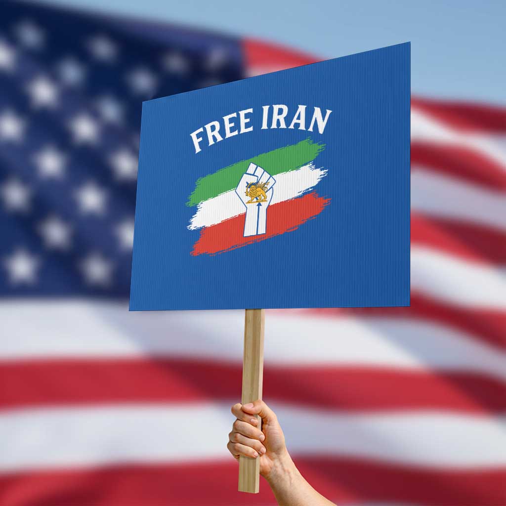 Free Iran Protest Sign Support Iranian Freedom No War TS14 Horizontal 18
