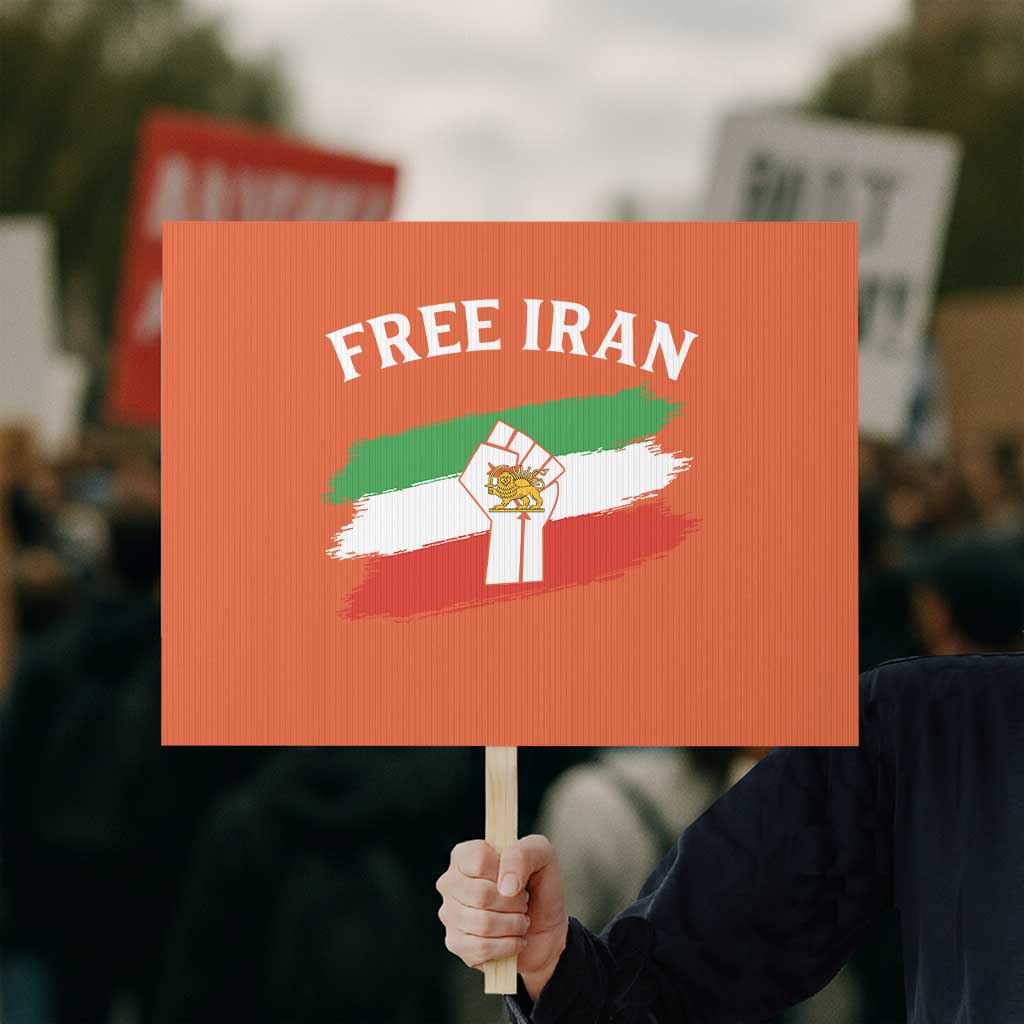 Free Iran Protest Sign Support Iranian Freedom No War TS14 Horizontal 18