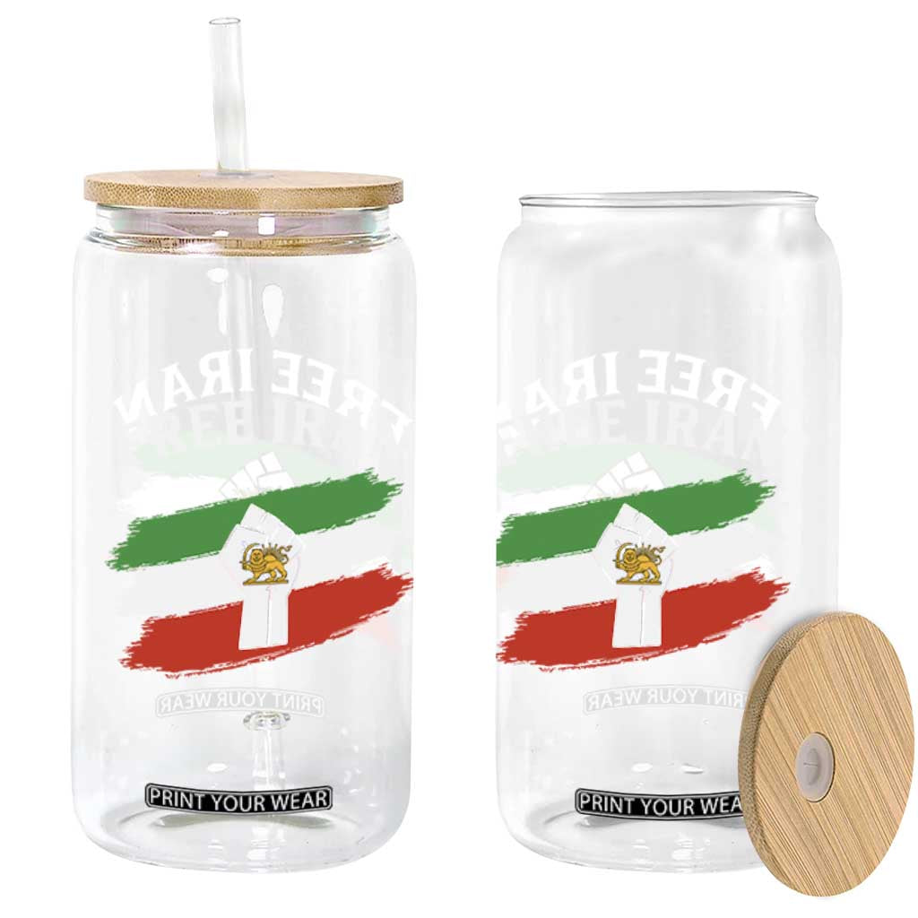 Free Iran Glass Can Support Iranian Freedom No War TS14 Print Your Wear