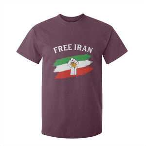 Free Iran T Shirt For Kid Support Iranian Freedom No War TS14 Maroon Print Your Wear