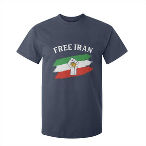 Free Iran T Shirt For Kid Support Iranian Freedom No War TS14 Navy Print Your Wear