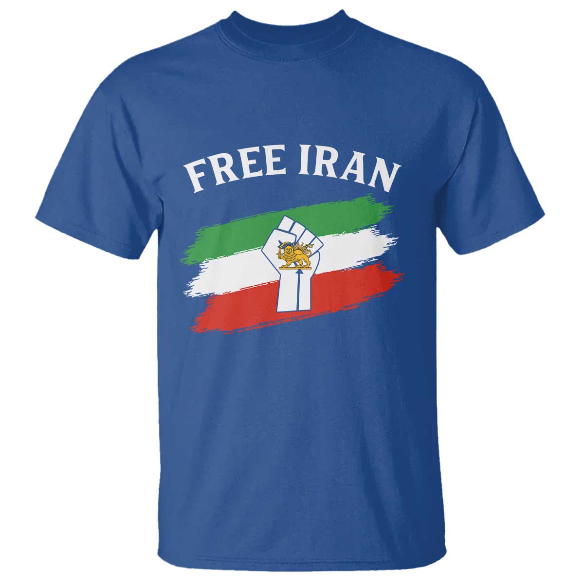 Free Iran T Shirt Support Iranian Freedom No War TS14 Royal Blue Print Your Wear
