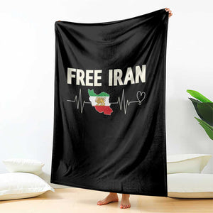 Free Iran Flag Throw Blanket Support Iranian Freedom TS14 Print Your Wear