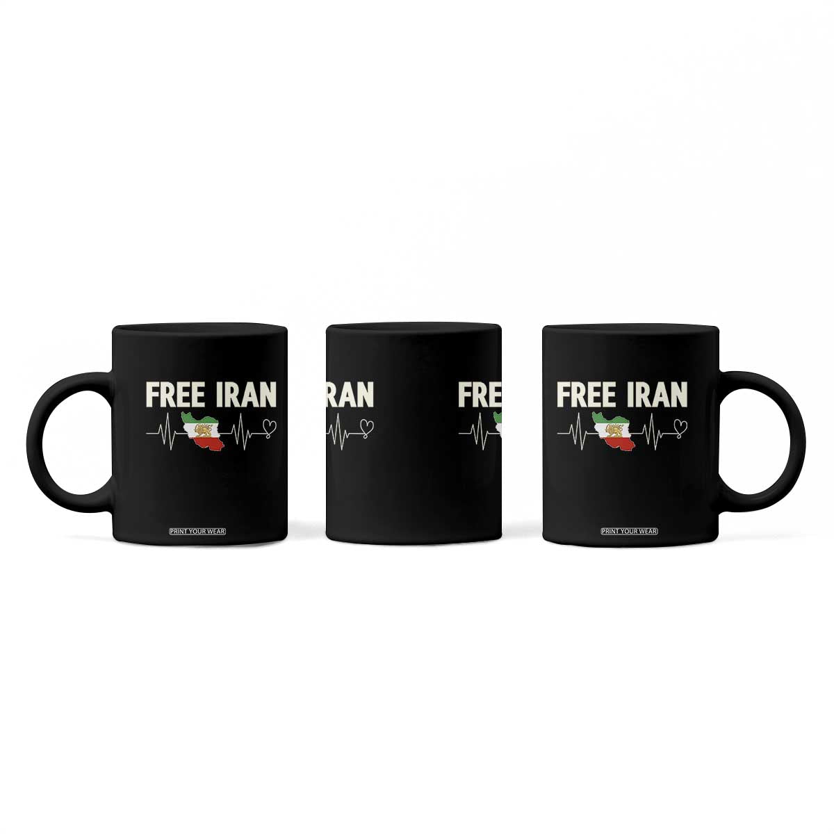 Free Iran Flag Coffee Mug Support Iranian Freedom TS14 Print Your Wear