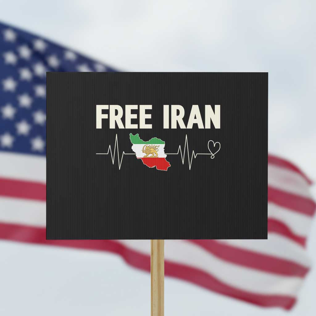 Free Iran Flag Protest Sign Support Iranian Freedom TS14 Horizontal 18