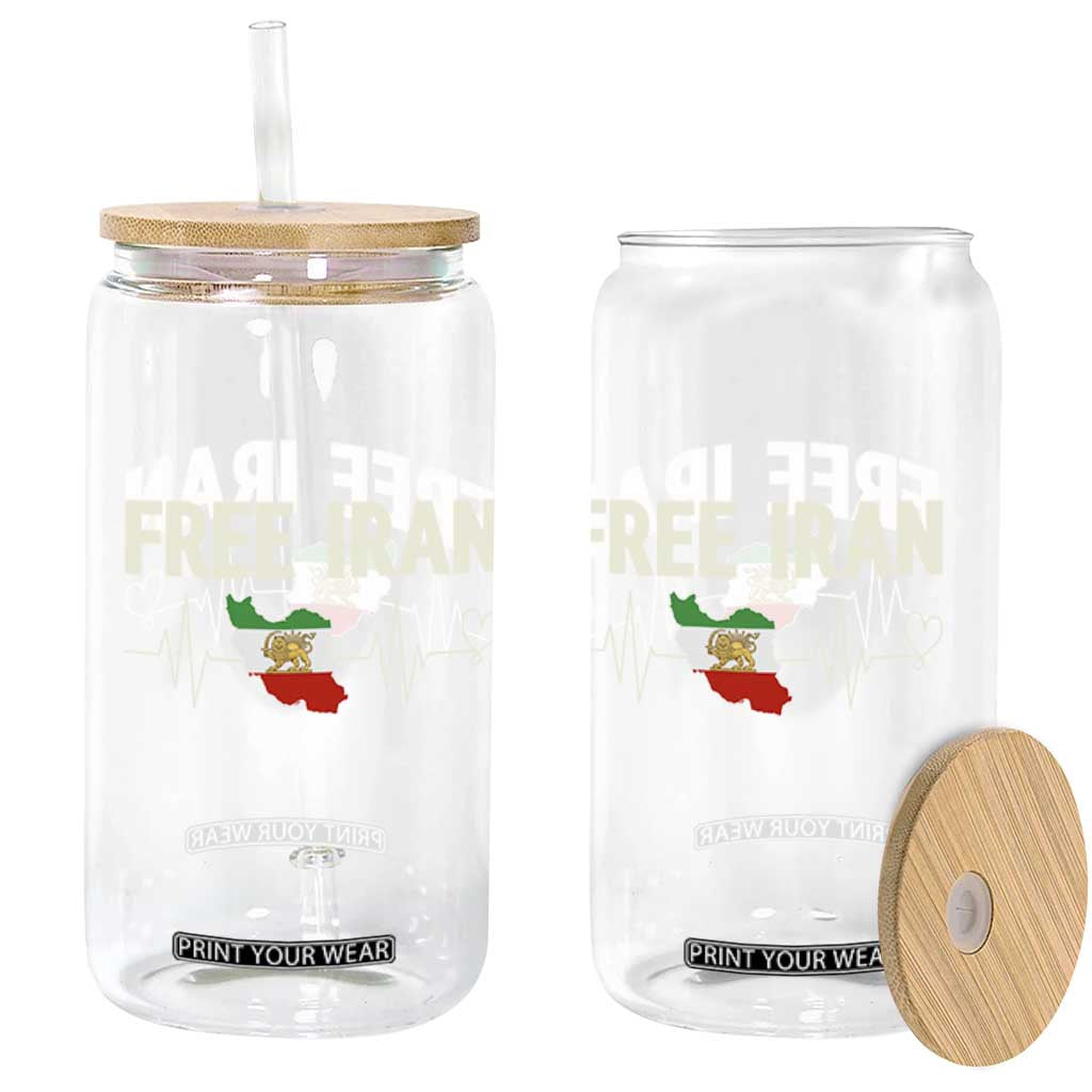 Free Iran Flag Glass Can Support Iranian Freedom TS14 Print Your Wear