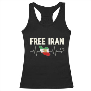 Free Iran Flag Racerback Tank Top Support Iranian Freedom TS14 Black Print Your Wear