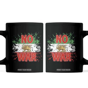 Free Iran Flag Coffee Mug No War Support Iranian Freedom TS14 Black Print Your Wear