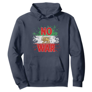 Free Iran Flag Hoodie No War Support Iranian Freedom TS14 Navy Print Your Wear