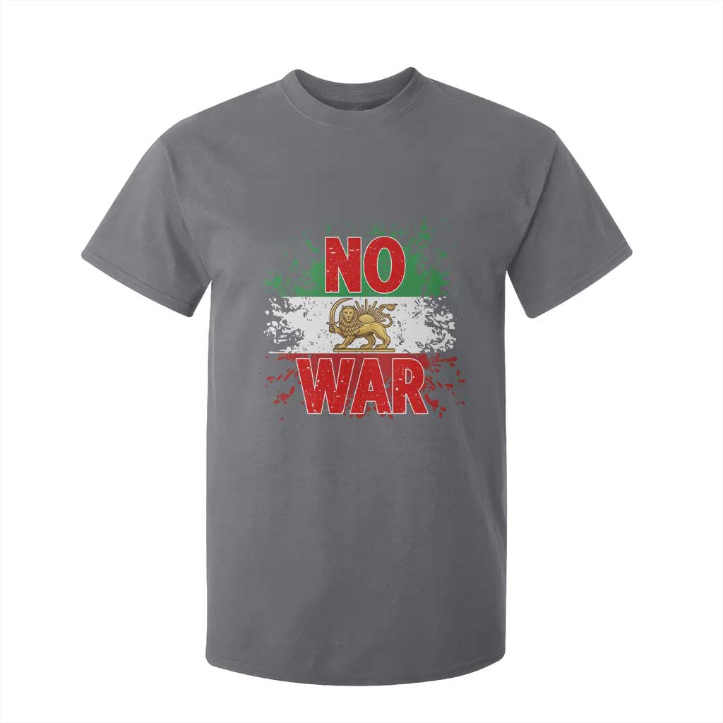 Free Iran Flag T Shirt For Kid No War Support Iranian Freedom TS14 Charcoal Print Your Wear