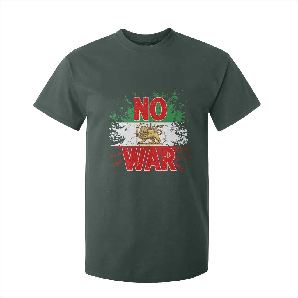 Free Iran Flag T Shirt For Kid No War Support Iranian Freedom TS14 Dark Forest Green Print Your Wear