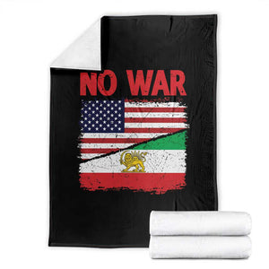 Free Iran Throw Blanket No War Peace American Iran Unity TS14 Black Print Your Wear