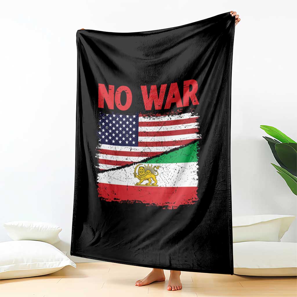Free Iran Throw Blanket No War Peace American Iran Unity TS14 Print Your Wear