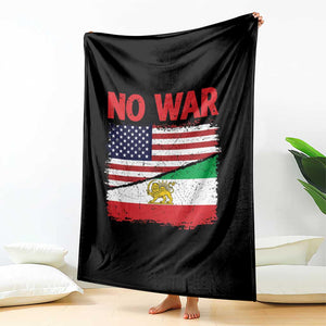 Free Iran Throw Blanket No War Peace American Iran Unity TS14 Print Your Wear