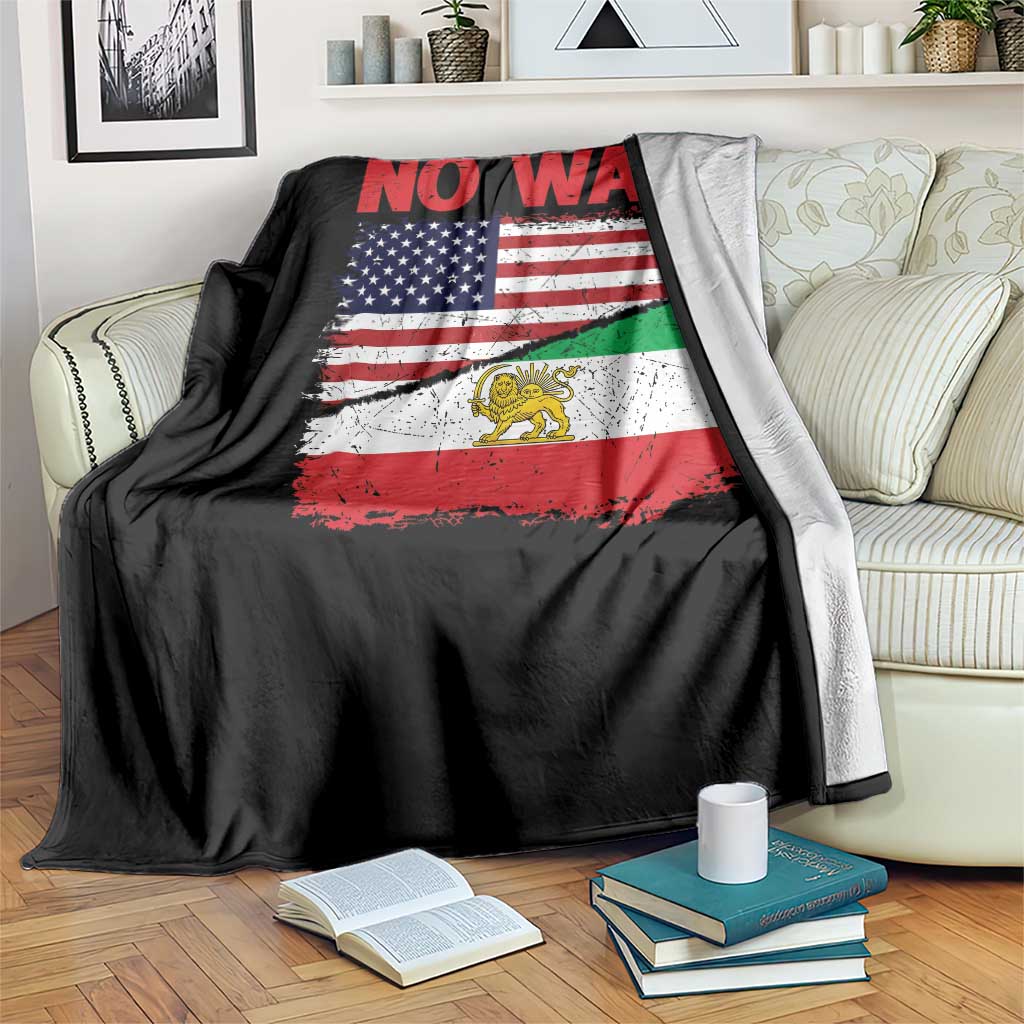 Free Iran Throw Blanket No War Peace American Iran Unity TS14 Print Your Wear