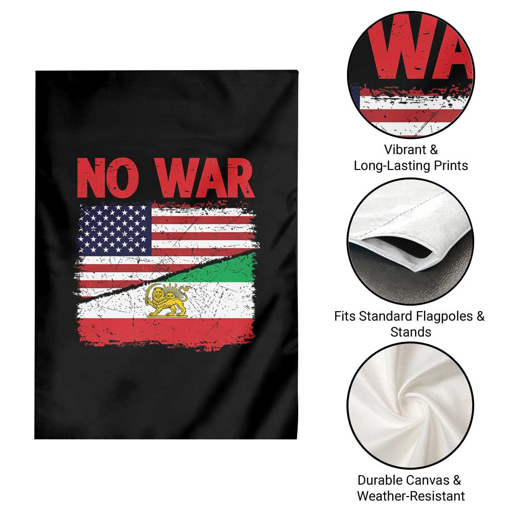 Free Iran Garden Flag No War Peace American Iran Unity TS14 Print Your Wear