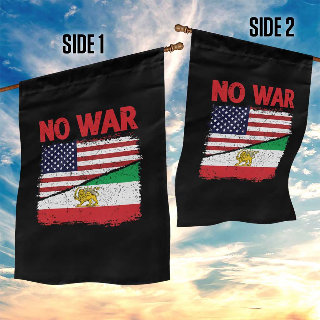 Free Iran Garden Flag No War Peace American Iran Unity TS14 Print Your Wear