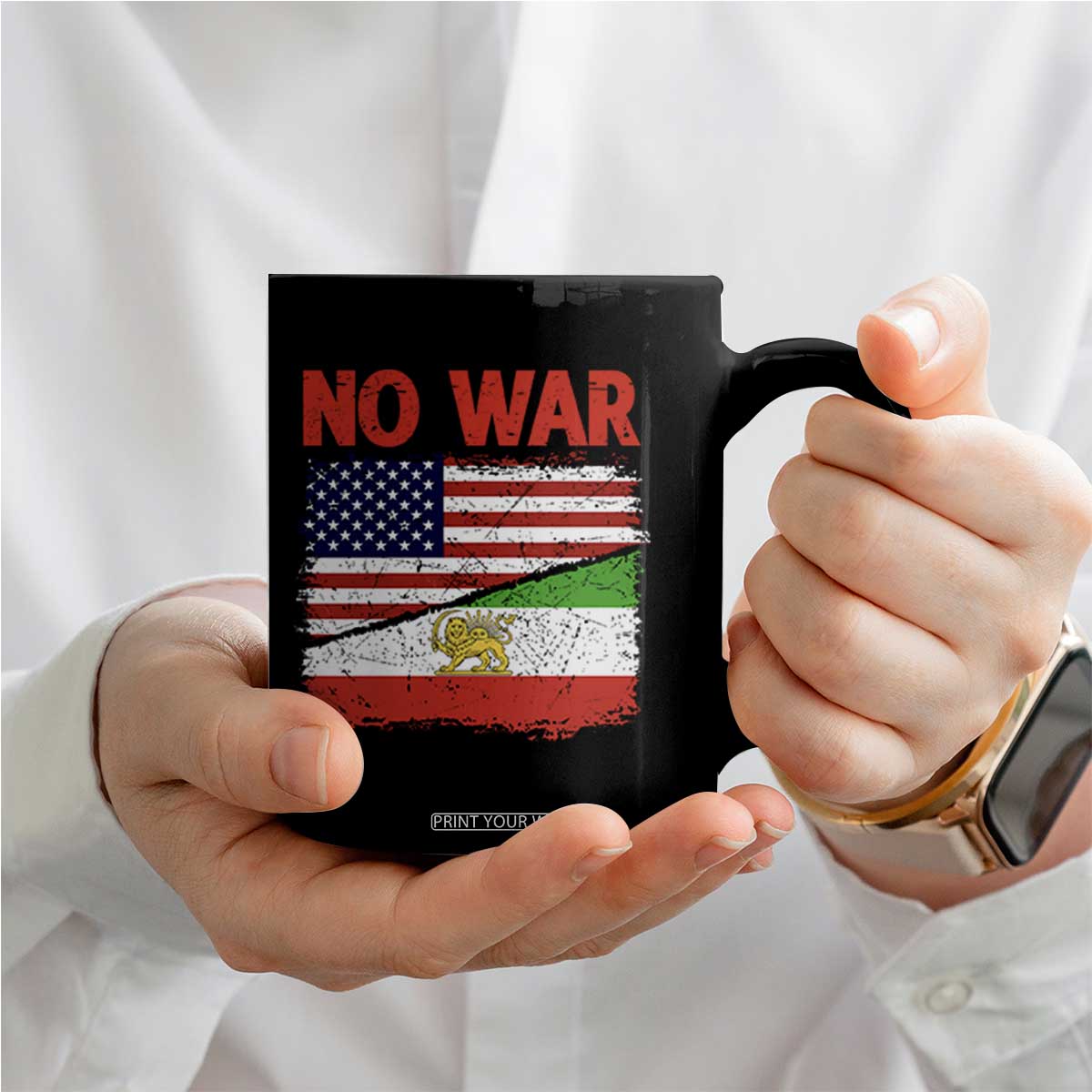 Free Iran Coffee Mug No War Peace American Iran Unity TS14 Print Your Wear