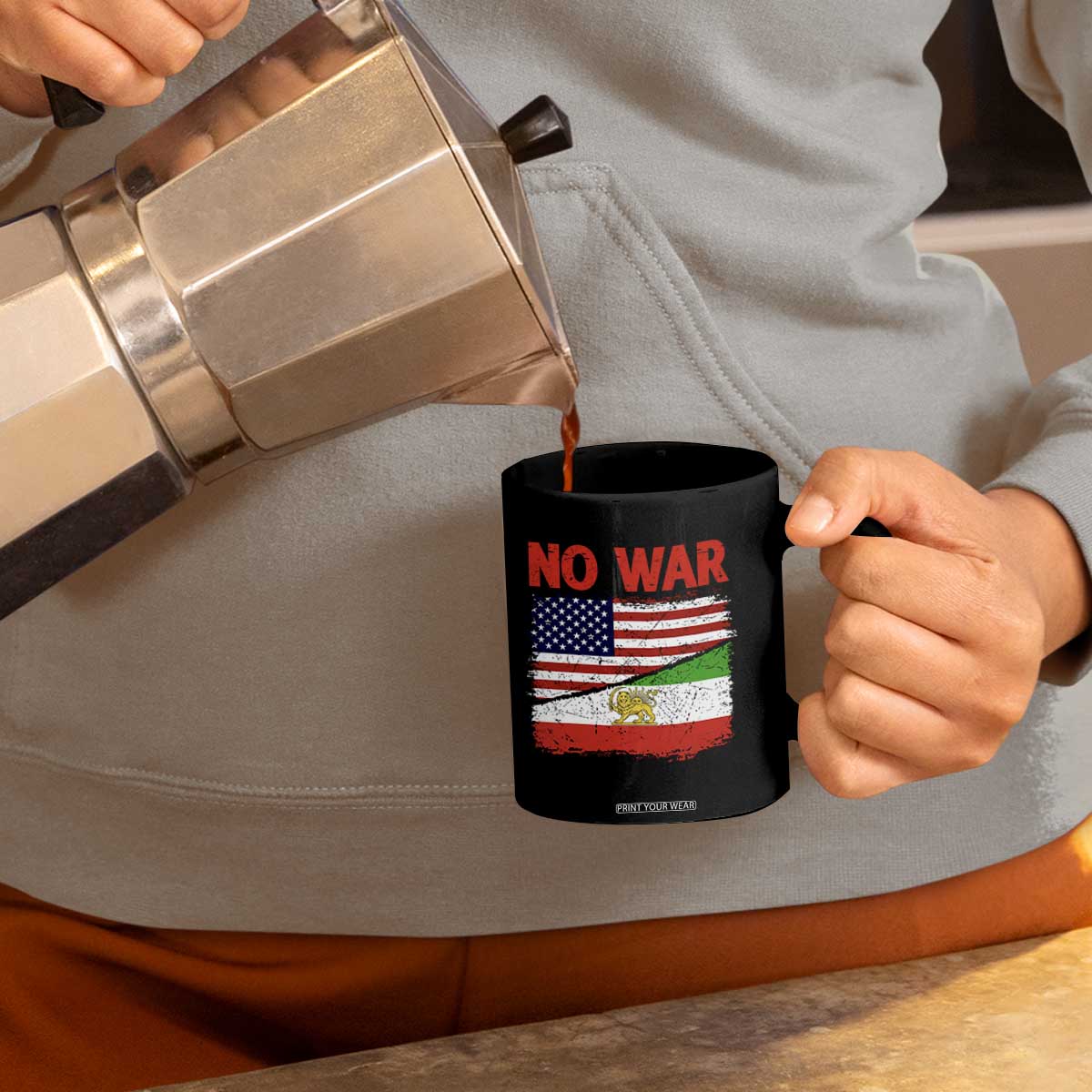 Free Iran Coffee Mug No War Peace American Iran Unity TS14 Print Your Wear