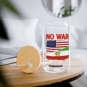 Free Iran Glass Can No War Peace American Iran Unity TS14 Print Your Wear