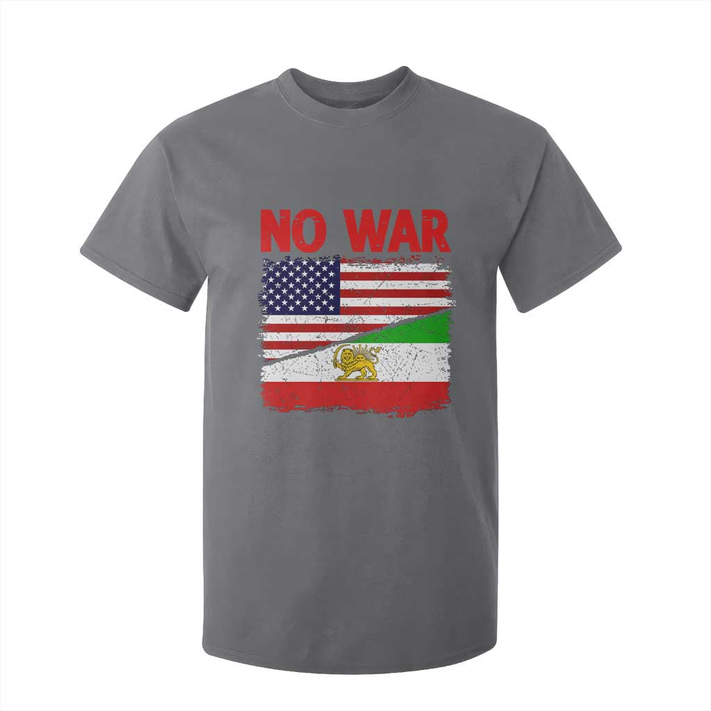 Free Iran T Shirt For Kid No War Peace American Iran Unity TS14 Charcoal Print Your Wear