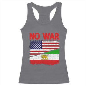 Free Iran Racerback Tank Top No War Peace American Iran Unity TS14 Charcoal Print Your Wear
