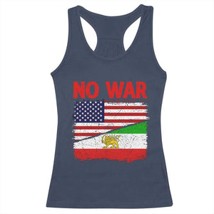 Free Iran Racerback Tank Top No War Peace American Iran Unity TS14 Navy Print Your Wear