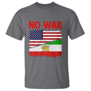 Free Iran T Shirt No War Peace American Iran Unity TS14 Charcoal Print Your Wear