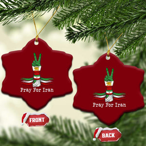 Free Iran Support Ceramic Ornament Pray For Iran TS14 Print Your Wear