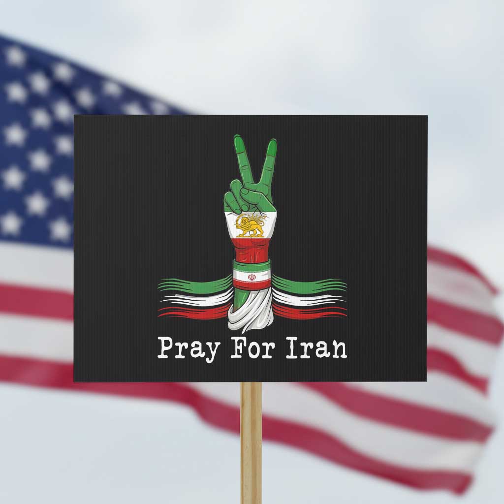Free Iran Support Protest Sign Pray For Iran TS14 Horizontal 18
