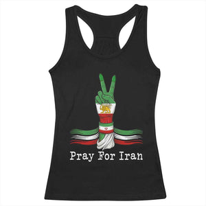 Free Iran Support Racerback Tank Top Pray For Iran TS14 Black Print Your Wear
