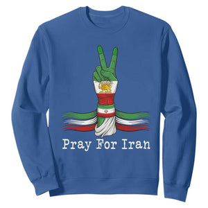 Free Iran Support Sweatshirt Pray For Iran TS14 Royal Blue Print Your Wear