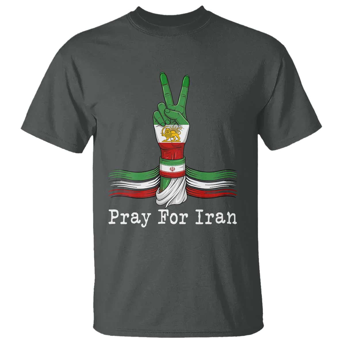 Free Iran Support T Shirt Pray For Iran TS14 Dark Heather Print Your Wear