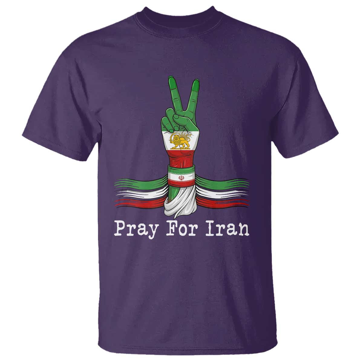 Free Iran Support T Shirt Pray For Iran TS14 Purple Print Your Wear