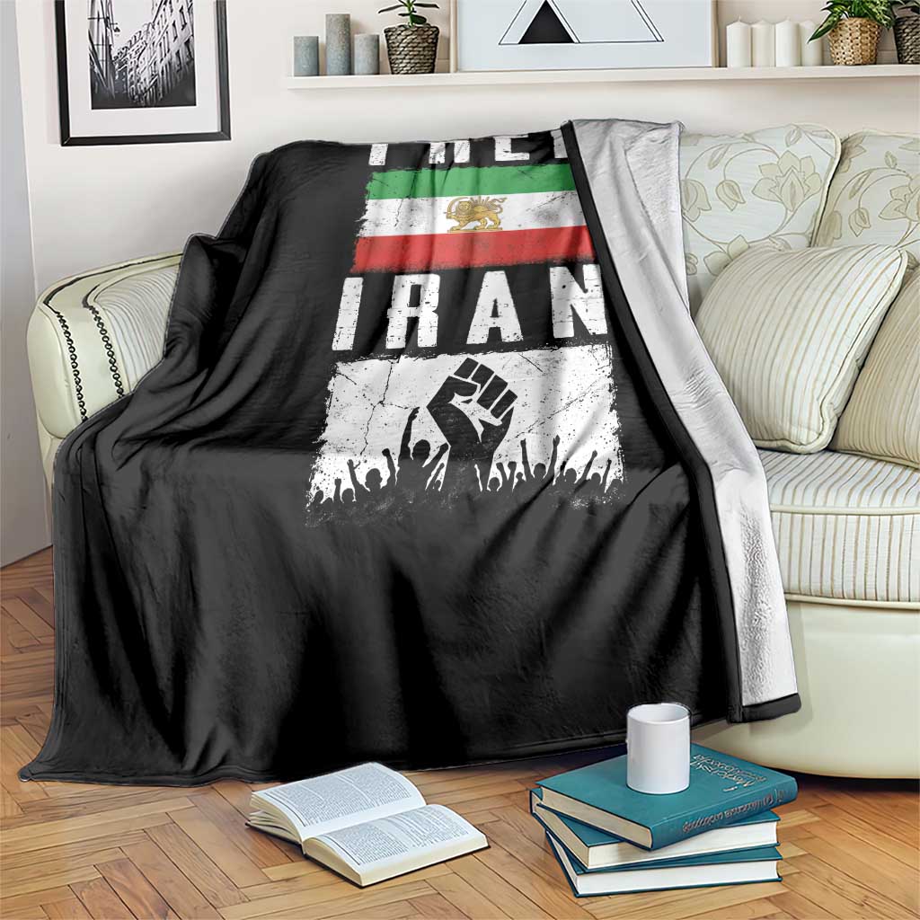 Free Iran Throw Blanket Support Iranian Freedom TS14 Print Your Wear