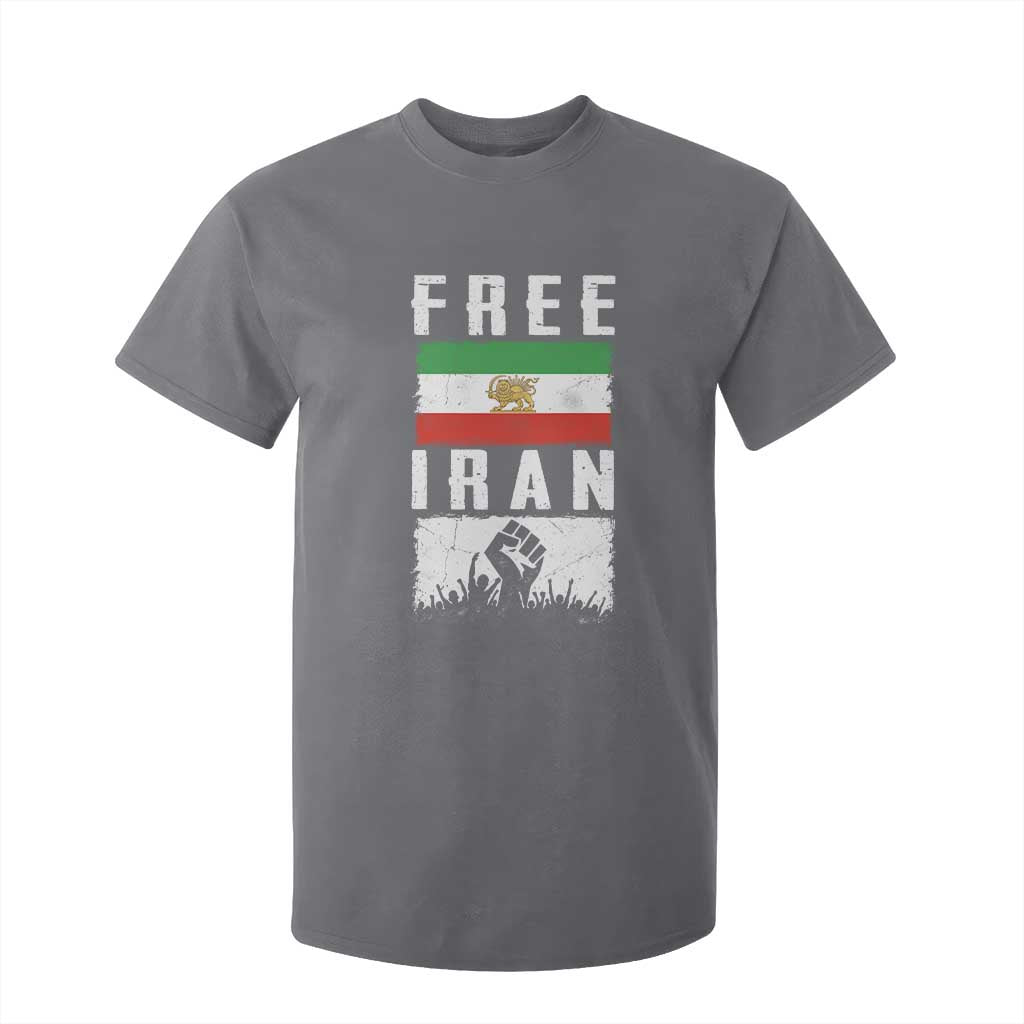 Free Iran T Shirt For Kid Support Iranian Freedom TS14 Charcoal Print Your Wear