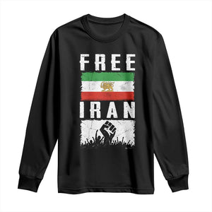Free Iran Long Sleeve Shirt Support Iranian Freedom TS14 Black Print Your Wear