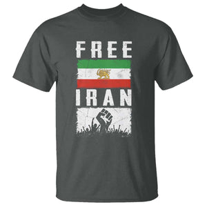 Free Iran T Shirt Support Iranian Freedom TS14 Dark Heather Print Your Wear