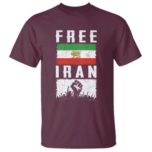 Free Iran T Shirt Support Iranian Freedom TS14 Maroon Print Your Wear