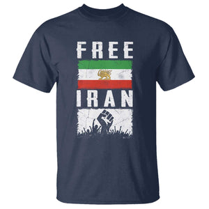 Free Iran T Shirt Support Iranian Freedom TS14 Navy Print Your Wear