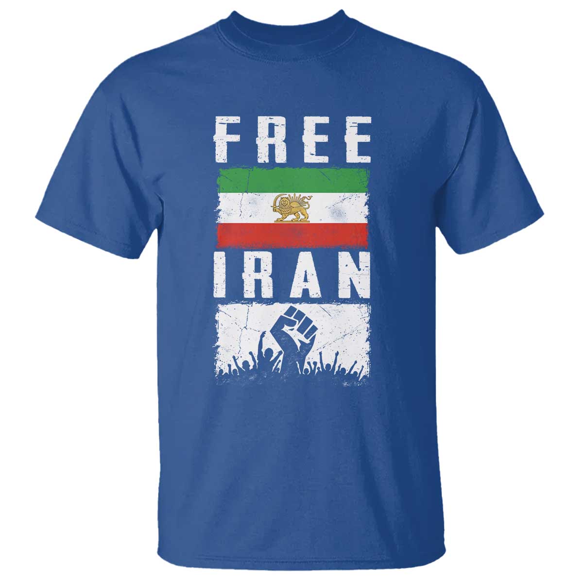 Free Iran T Shirt Support Iranian Freedom TS14 Royal Blue Print Your Wear