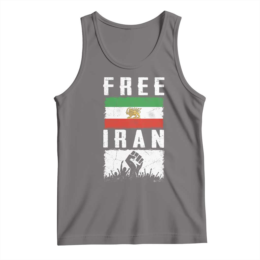 Free Iran Tank Top Support Iranian Freedom TS14 Deep Heather Print Your Wear