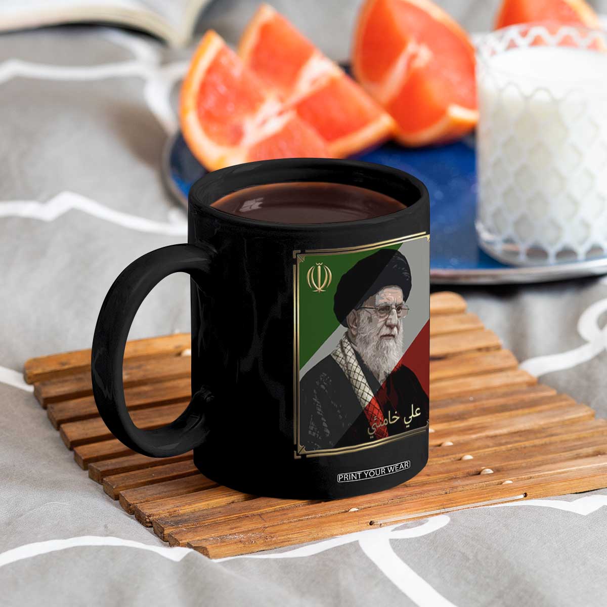 Ali Khamenei Memorial Tribute Portrait Coffee Mug TS14 Print Your Wear