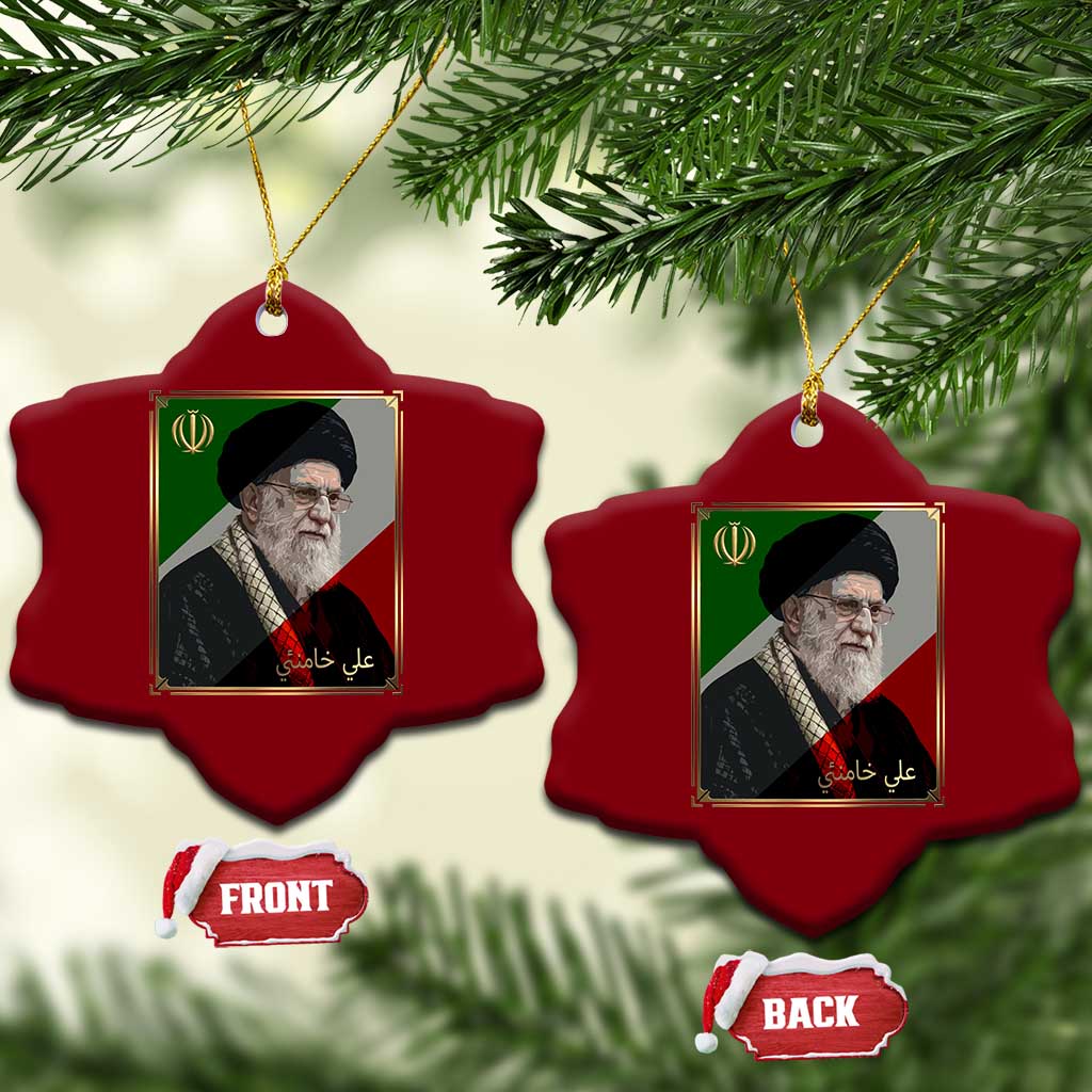 Ali Khamenei Memorial Tribute Portrait Ceramic Ornament TS14 Print Your Wear