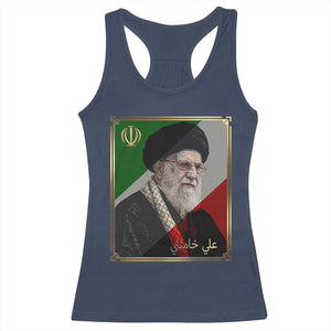 Ali Khamenei Memorial Tribute Portrait Racerback Tank Top TS14 Navy Print Your Wear