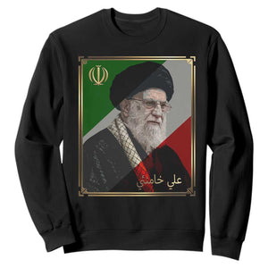Ali Khamenei Memorial Tribute Portrait Sweatshirt TS14 Black Print Your Wear