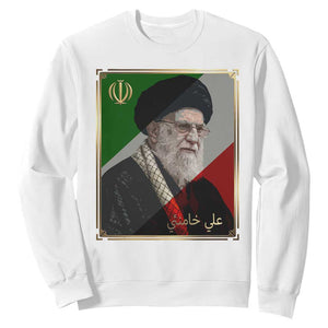 Ali Khamenei Memorial Tribute Portrait Sweatshirt TS14 White Print Your Wear