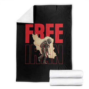 Free Iran Throw Blanket Iranian Freedom Memorial Hamid Mahdavi Tribute TS14 Black Print Your Wear