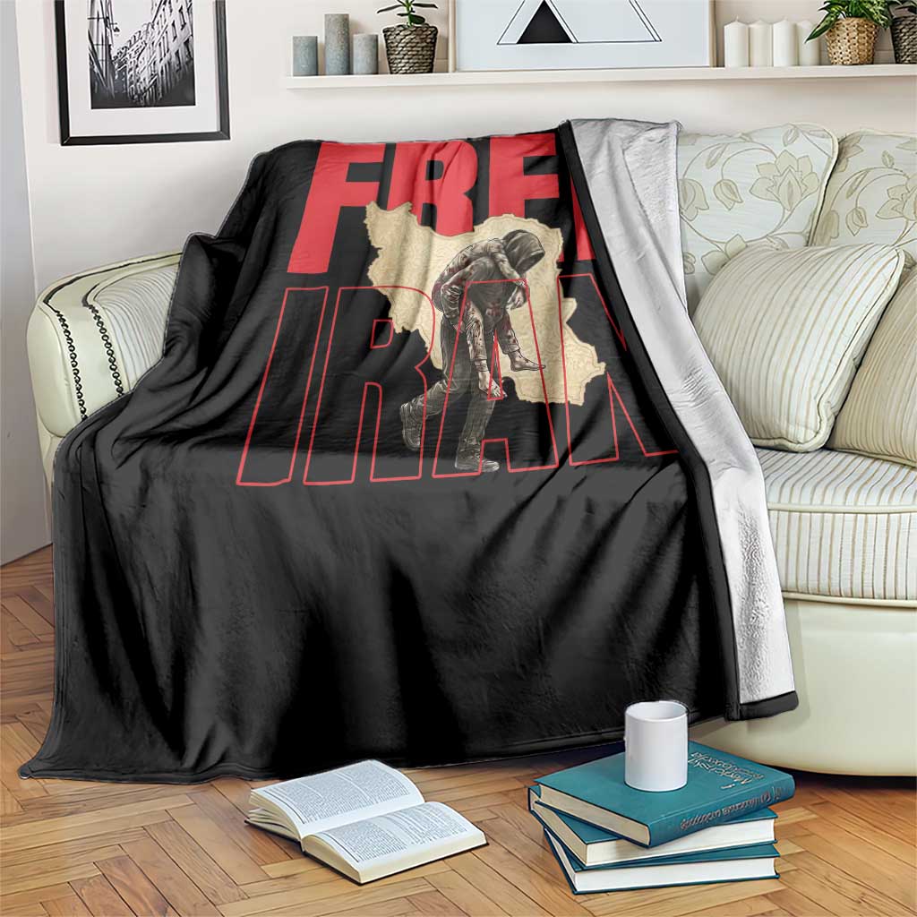 Free Iran Throw Blanket Iranian Freedom Memorial Hamid Mahdavi Tribute TS14 Print Your Wear